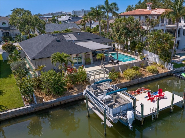 2817 Seabreeze Dr S, Gulfport, FL 33707 - dock featuring a water view and fence