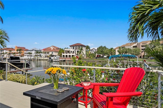 2817 Seabreeze Dr S, Gulfport, FL 33707 - deck featuring a water view, a residential view, and a dock