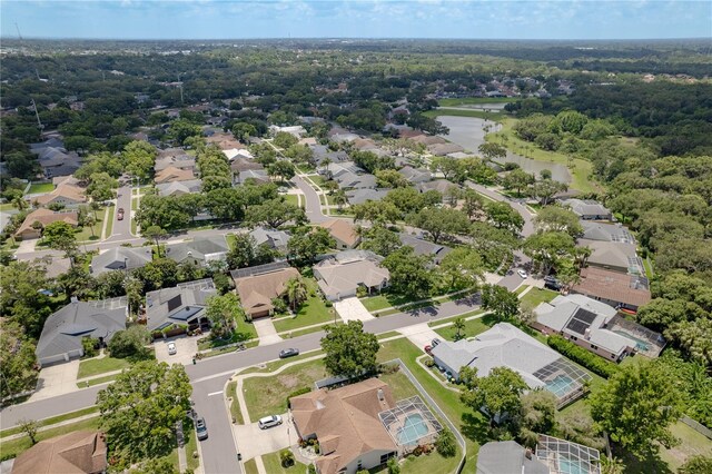 627 Belted Kingfisher Dr N, Palm Harbor, FL 34683 - aerial perspective of suburban area featuring a nearby body of water