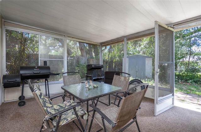 28 N Edinburgh Dr, Inverness, FL 34450 - sunroom / solarium with outdoor dining space and carpet flooring