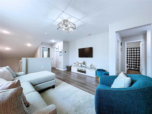 34056 Scarlet Sage Ct, Wesley Chapel, FL 33545 - living room with wood finished floors and baseboards