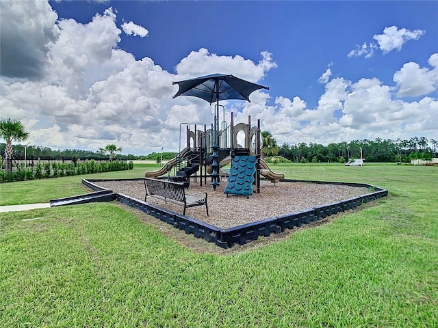 34056 Scarlet Sage Ct, Wesley Chapel, FL 33545 - communal playground featuring a yard