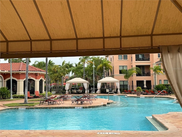 2724 Via Murano Unit 615, Clearwater, FL 33764 - community pool with a patio and a gazebo