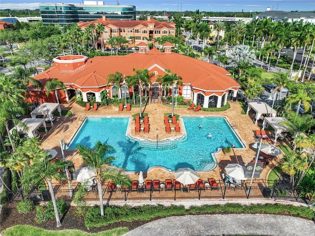 2724 Via Murano Unit 615, Clearwater, FL 33764 - community pool featuring fence and a patio
