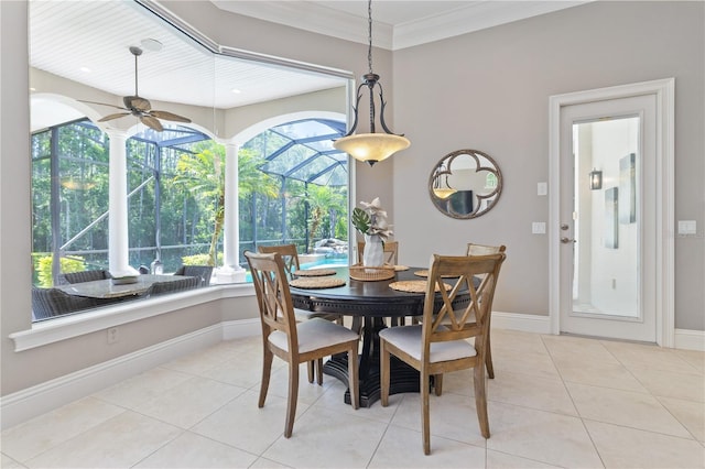 4512 Cheval Blvd, Lutz, FL 33558 - dining area featuring healthy amount of natural light and light tile patterned flooring