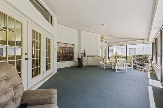 5434 Wellfield Rd, New Port Richey, FL 34655 - sunroom with french doors and healthy amount of natural light