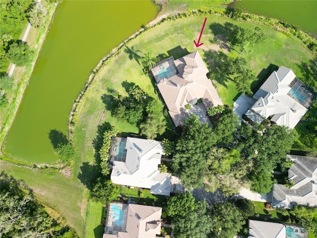 15101 Kestrelglen Way, Lithia, FL 33547 - aerial perspective of suburban area featuring a nearby body of water