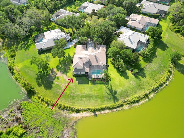 15101 Kestrelglen Way, Lithia, FL 33547 - aerial view of residential area featuring a nearby body of water