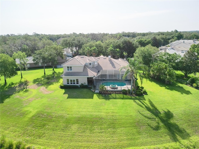 15101 Kestrelglen Way, Lithia, FL 33547 - aerial view of property and surrounding area featuring a pool