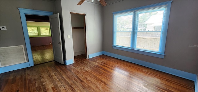 138 S Hernando Ave, Arcadia, FL 34266 - unfurnished bedroom with dark wood-style floors and a closet