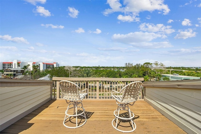 view of wooden terrace