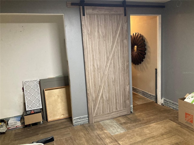 2912 Case Ave, Bradenton, FL 34207 - detailed view of a barn door and wood finished floors