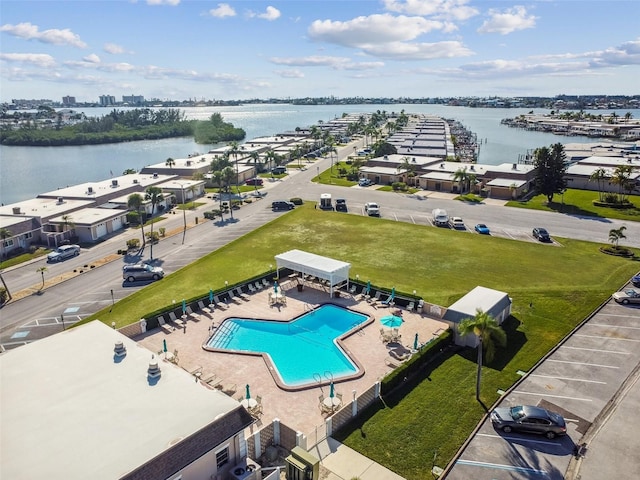 1 Boca Ciega Point Blvd Unit 310, Saint Petersburg, FL 33708 - aerial view of a nearby body of water and a pool area