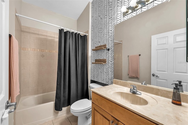 11808 Holly Crest Ln, Riverview, FL 33569 - full bath with toilet, tile patterned floors, vanity, and shower / tub combo