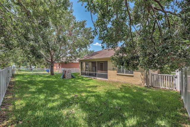 11808 Holly Crest Ln, Riverview, FL 33569 - view of yard featuring a sunroom