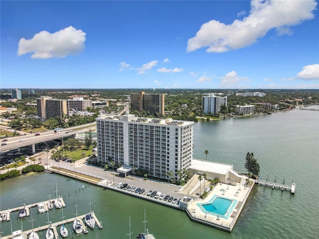 100 Pierce St Unit 910, Clearwater, FL 33756 - view of urban area with a large body of water and a pool