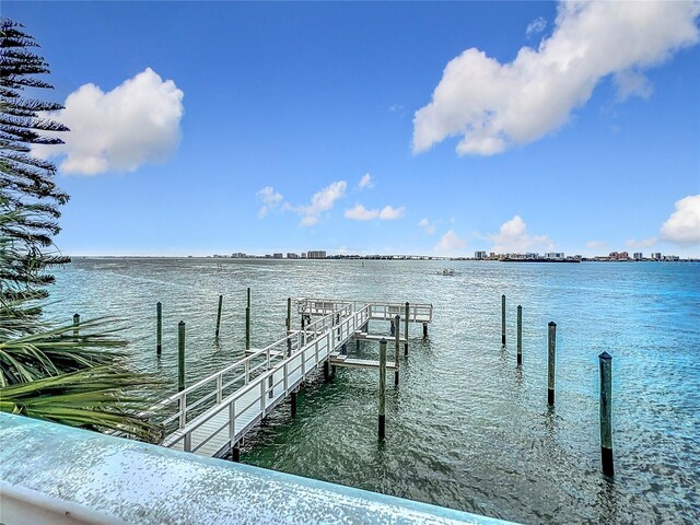100 Pierce St Unit 910, Clearwater, FL 33756 - dock area featuring a water view