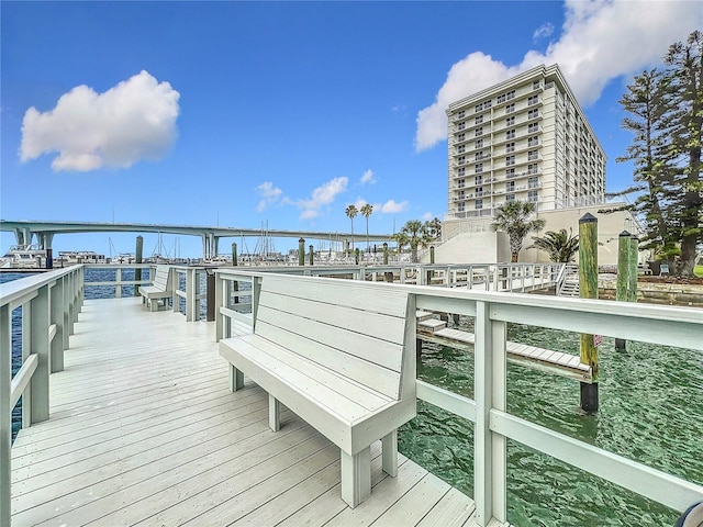 100 Pierce St Unit 910, Clearwater, FL 33756 - wooden deck with a water view