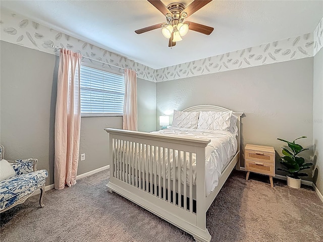 3093 Hillside Ln, Safety Harbor, FL 34695 - carpeted bedroom featuring baseboards and ceiling fan