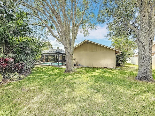 3093 Hillside Ln, Safety Harbor, FL 34695 - view of yard featuring a lanai