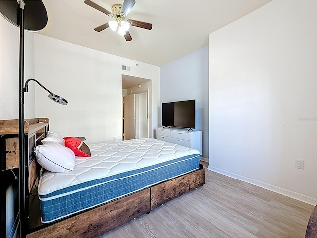 200 4th Ave S Unit 229, Saint Petersburg, FL 33701 - bedroom featuring wood finished floors, baseboards, and ceiling fan