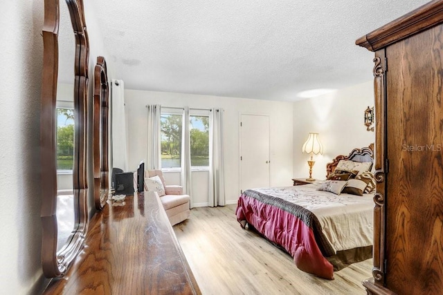 172 Lakeview Way Unit 172, Oldsmar, FL 34677 - bedroom with light wood-style flooring and a textured ceiling