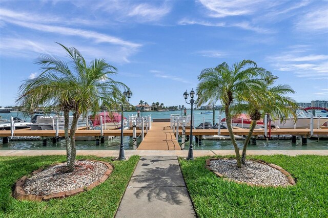 8931 Blind Pass Rd Unit 360, St Pete Beach, FL 33706 - dock area with a water view