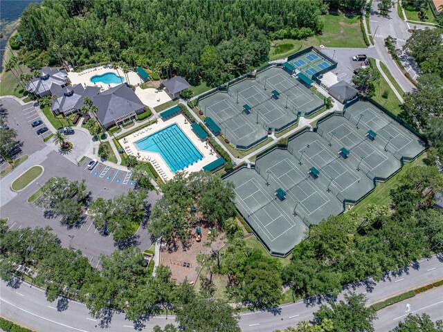 18003 Arbor Crest Dr, Tampa, FL 33647 - drone / aerial view of a pool area