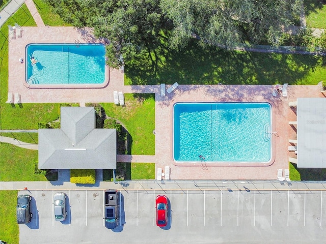 11764 Raintree Dr Unit 0, Temple Terrace, FL 33617 - drone / aerial view of a pool