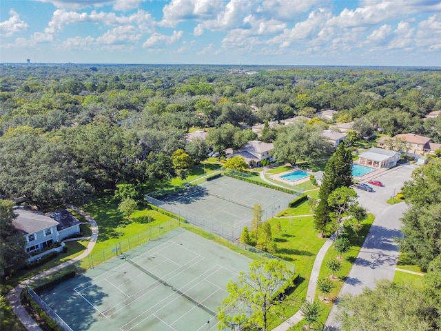 11764 Raintree Dr Unit 0, Temple Terrace, FL 33617 - aerial view of a forest and a pool area