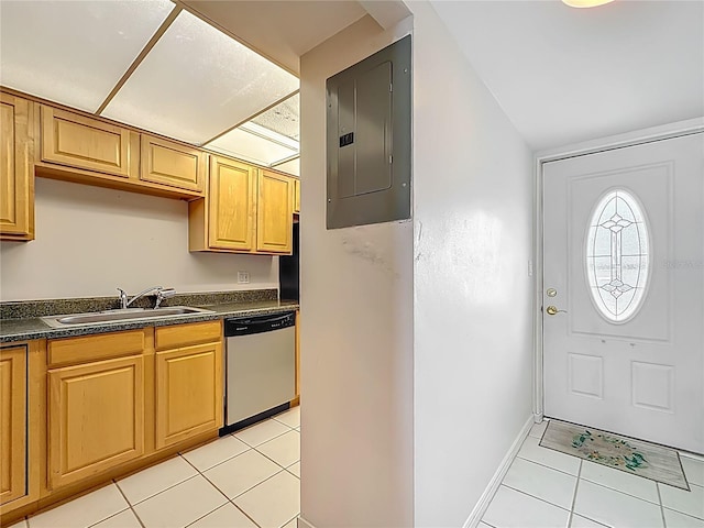 1 Boca Ciega Point Blvd Unit 215, Saint Petersburg, FL 33708 - entrance foyer featuring electric panel, light tile patterned flooring, and baseboards