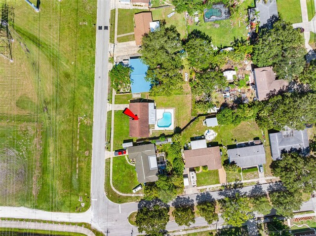 302 Patty Dr, Oldsmar, FL 34677 - aerial view of residential area with a pool
