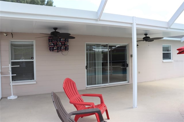 11014 Peking Pl, Tampa, FL 33624 - view of patio featuring a ceiling fan
