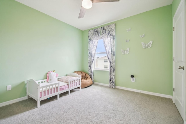 33524 Elm Hill Br, Wesley Chapel, FL 33545 - bedroom featuring carpet, baseboards, and ceiling fan