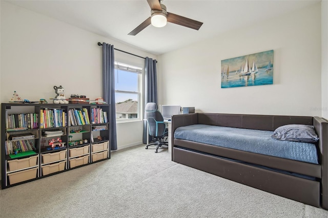 33524 Elm Hill Br, Wesley Chapel, FL 33545 - carpeted bedroom featuring baseboards and ceiling fan