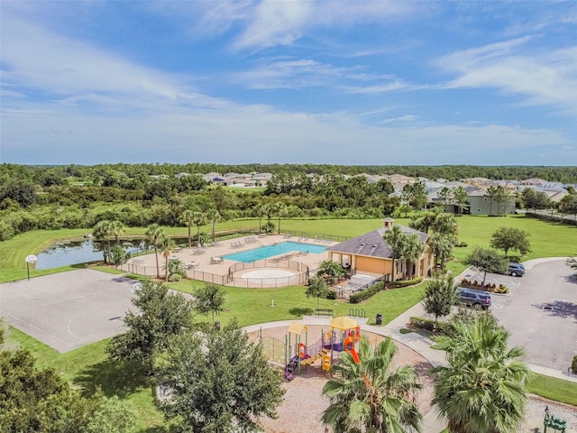 33524 Elm Hill Br, Wesley Chapel, FL 33545 - bird's eye view of a pool