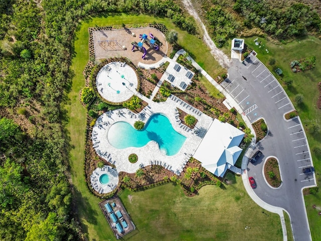 33524 Elm Hill Br, Wesley Chapel, FL 33545 - aerial view of a pool area
