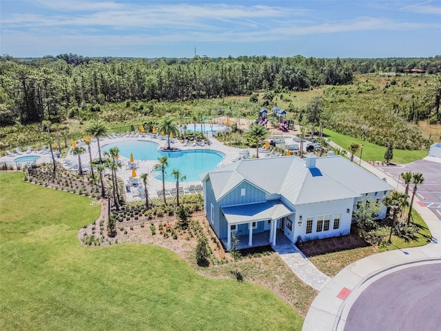 33524 Elm Hill Br, Wesley Chapel, FL 33545 - aerial view of a pool area