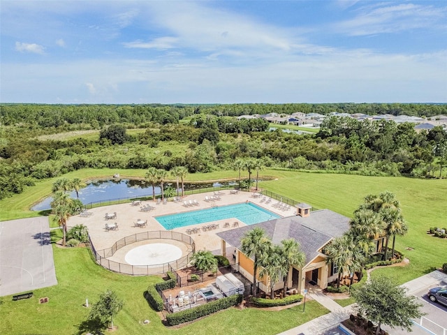 33524 Elm Hill Br, Wesley Chapel, FL 33545 - bird's eye view of a pool area