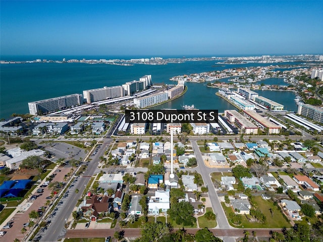 3108 Dupont St S, Gulfport, FL 33707 - aerial overview of property's location featuring a large body of water and nearby urban area