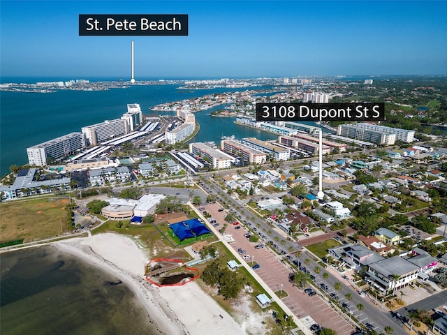 3108 Dupont St S, Gulfport, FL 33707 - aerial view of property's location with nearby urban area and a nearby body of water