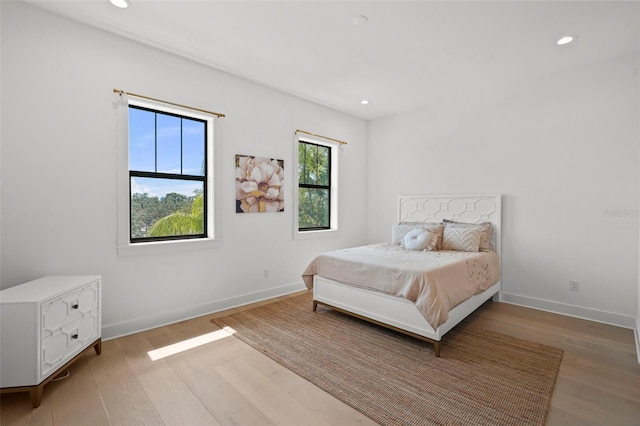 403 E Davis Blvd, Tampa, FL 33606 - bedroom featuring wood finished floors, recessed lighting, and baseboards
