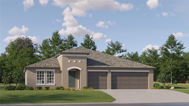 11817 Blue Diamond Trl, Parrish, FL 34219 - view of front of property featuring stucco siding, a garage, concrete driveway, and a front yard