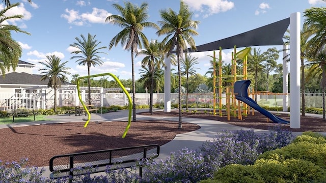 11817 Blue Diamond Trl, Parrish, FL 34219 - community jungle gym featuring fence