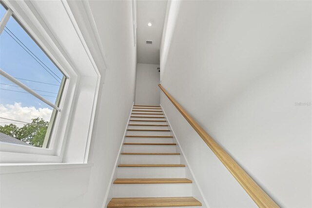 2200 N Glenwood Dr, Tampa, FL 33602 - stairs featuring recessed lighting