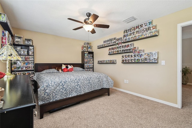 3530 Brook Crossing Dr, Brandon, FL 33511 - bedroom with carpet flooring, a ceiling fan, and baseboards