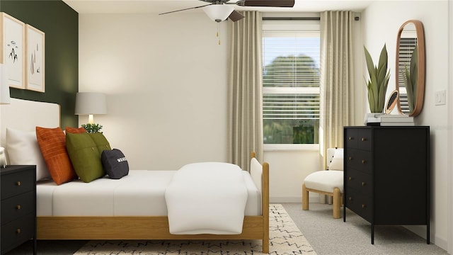 8641 Linked Dr, New Port Richey, FL 34655 - carpeted bedroom with ceiling fan