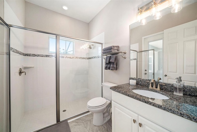 8016 Rock Spring Ct, Land O Lakes, FL 34638 - bathroom featuring a shower stall and vanity