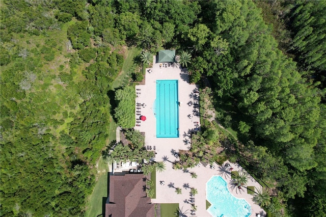 8016 Rock Spring Ct, Land O Lakes, FL 34638 - aerial view of property and surrounding area with a pool