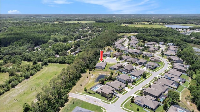 8016 Rock Spring Ct, Land O Lakes, FL 34638 - aerial overview of property's location featuring a large body of water and nearby suburban area